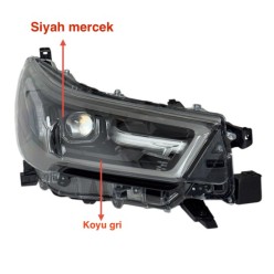 Toyota Far Hılux Revo 21-24 Sağ (Mercekli/İçi Koyu Grisiyah Mercek)/(Hılux Yazılı-ınvıncıble) 81110-0KK90